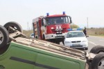 Кола се преобърна на разклона за Копринка / Новини от Казанлък