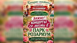 Тази вечер концерт-спектакъл ще озвучи парк “Розариум“