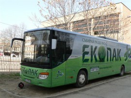 Екобусът предизвика оживление в най-малките ученици на СОУ