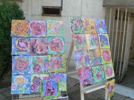 Нели Славова нарисува Роза по време на уърк шоп