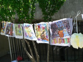 Нели Славова нарисува Роза по време на уърк шоп