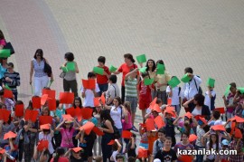 Денят на Европа бе отбелязан в Казанлък. Младежи отново се опитаха да “нарисуват“ роза с телата си