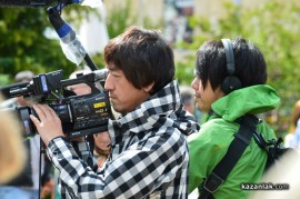 Знамето на Казанлък бе вдигнато при проливен дъжд. С началото на водосвета слънцето озари площад “Севтополис“