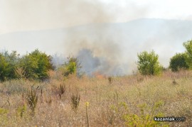 Видео и снимки: Пожар близо до Тулово