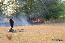 Видео: Пожар на метри от Арсенал