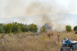 Видео и снимки: Пожар близо до Тулово