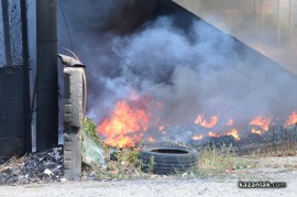 Видео: Пожар на метри от Арсенал