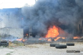 Видео: Пожар на метри от Арсенал