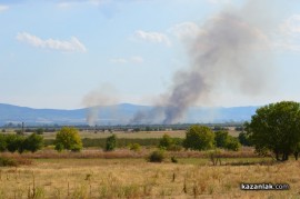 Видео и снимки: Пожар близо до Тулово