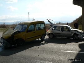 Видео: Жена е в болницата след катастрофа край Мъглиж
