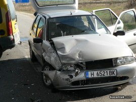 Видео: Жена е в болницата след катастрофа край Мъглиж