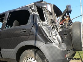 Видео: Джип катастрофира по пътя за Стара Загора, създаде верижна катастрофа