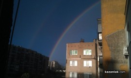 Двойна дъга в Казанлък - обещание за край на потопа