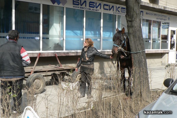 Кон с каруца вилня от западното до центъра в Казанлък /обновена/