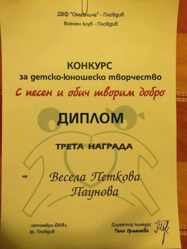 Весела Паунова и Стефани Калчева спечелиха нови награди