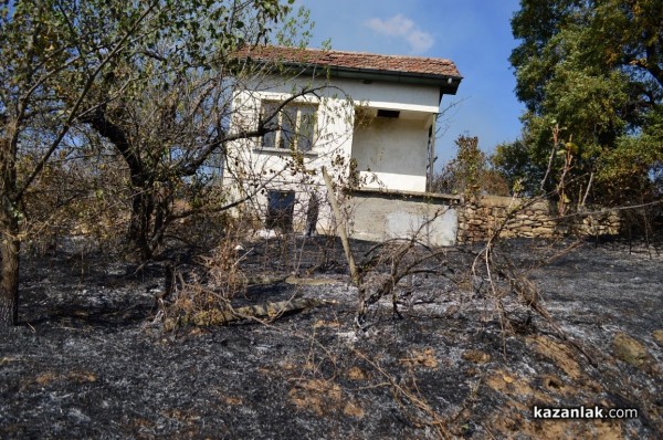 Изгоряха вили в лозята над Лукойл /видео и снимки/