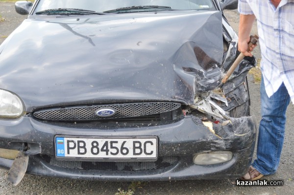 Верижна катастрофа в Източното пред пешеходна пътека / Снимки 