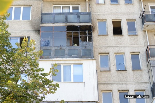 Пожар от газова бутилка в 15 блок на Източното днес