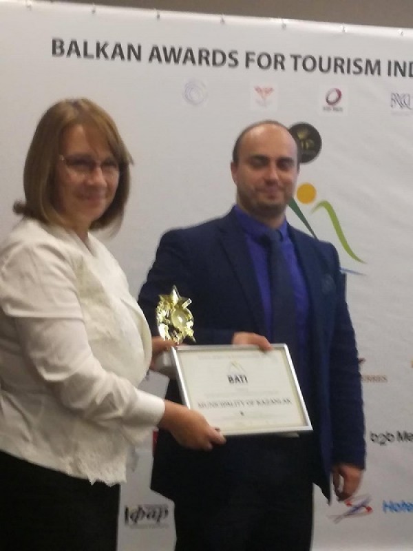 Община Казанлък бе отличена за принос в туризма от BATI