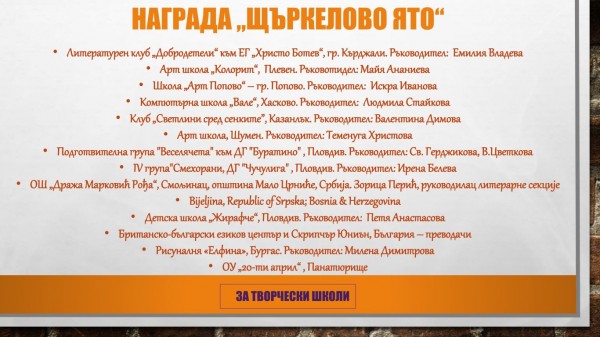 Нови признания за казанлъшките “светлинки“