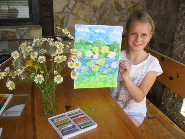 Деца и родители рисуваха на Синята река