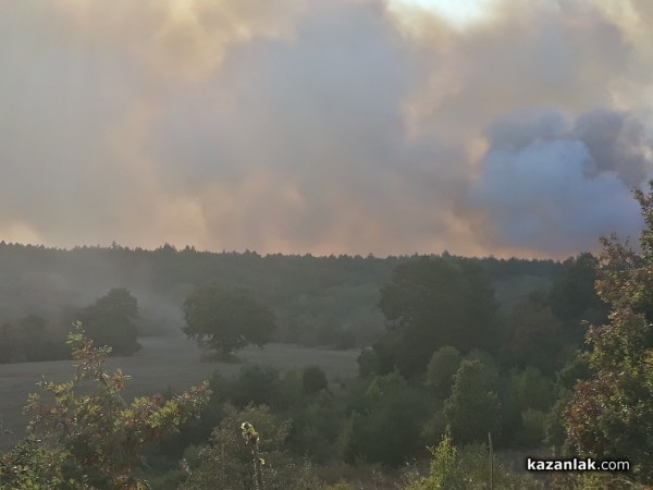 Голям пожар край Горно Черковище/ Видео и снимки / ОБНОВЕНА