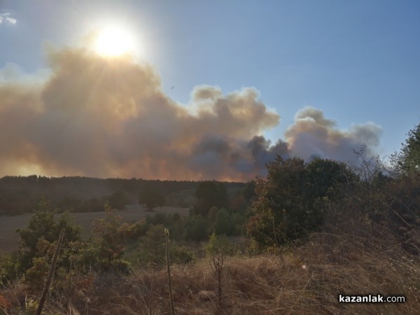 Голям пожар край Горно Черковище/ Видео и снимки / ОБНОВЕНА