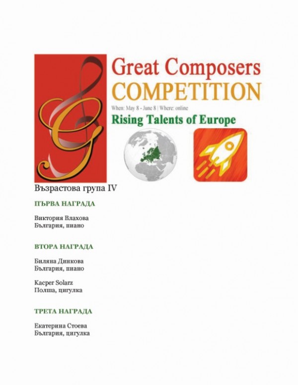 Престижна награда на казанлъшката пианистка Виктория Влахова