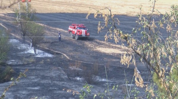 Пожар предизвика верижна катастрофа до с. Ветрен