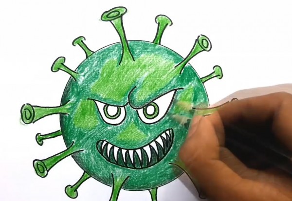 Училище за карикатури - как да нарисуваме коронавирус?