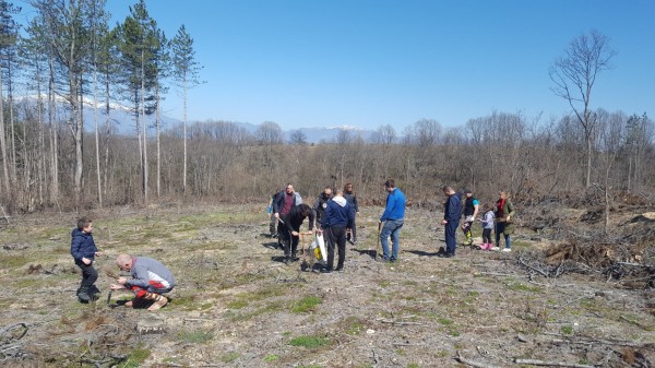 Ендуро клуб “Севтополис“ засади 550 дръвчета в изгорялата гора край Горно Черковище