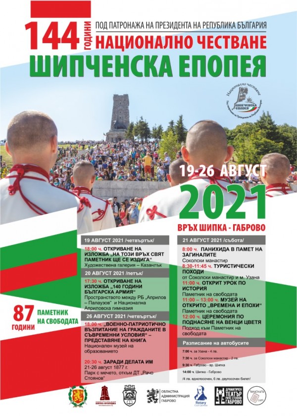 Честванията на Шипченската епопея и тази година ще са без възстановка