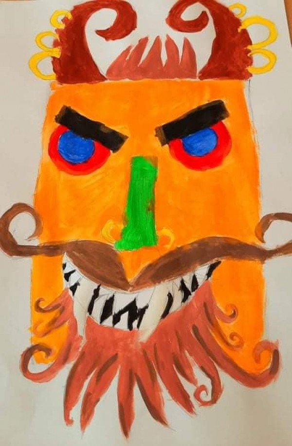 Третокласници подредиха красива изложба с кукерски маски