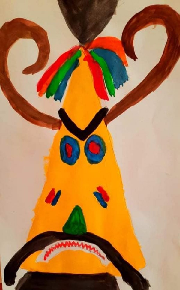 Третокласници подредиха красива изложба с кукерски маски