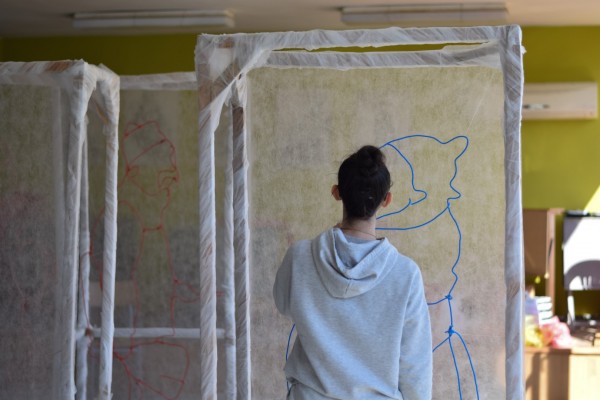 Арт инсталация “Нашенците“ наредиха ученици от Художествената гимназия 