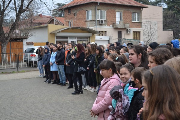 Кирковци посадиха копринено дърво пред училището си