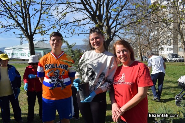 120 кедрови дръвчета бяха залесени от казанлъшкото туристическо дружество „Орлово гнездо” 