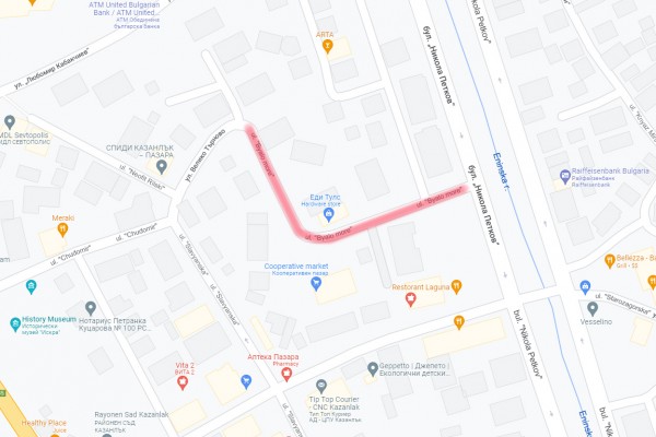 Участък от ул. „Орешака“ и ул. „Бяло море“ в Казанлък стават еднопосочни от днес