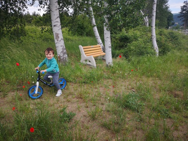 Ротарианци поставиха пейки на живописни места край велоалеята Казанлък - Шипка