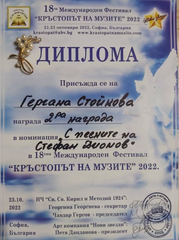 Възпитаници на школа „Орфей“ спечелиха пет призови награди 