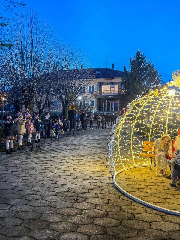 Кметът на с. Копринка лично изработи част от коледната украса в селото