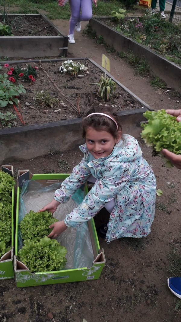 Малчуганите от ОУ “Св. Паисий Хилендарски“ зарадваха потребителите на Социалния патронаж със свежи зеленчуци