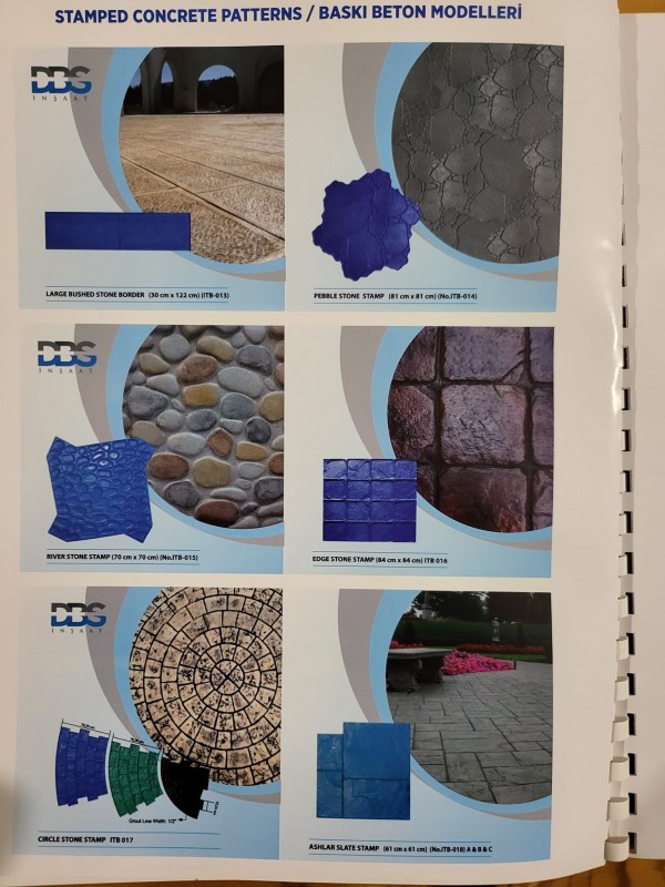 Щампован бетон за всеки дом! Избор от над 50 модела щампи и огромно разнообразие от цветове и текстури