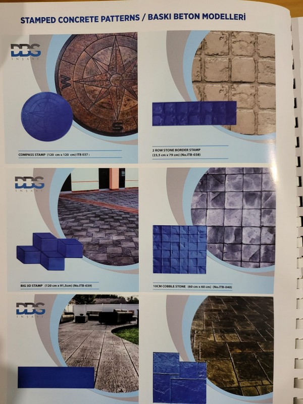 Щампован бетон за всеки дом! Избор от над 50 модела щампи и огромно разнообразие от цветове и текстури