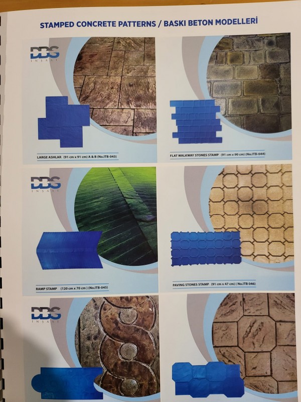 Щампован бетон за всеки дом! Избор от над 50 модела щампи и огромно разнообразие от цветове и текстури