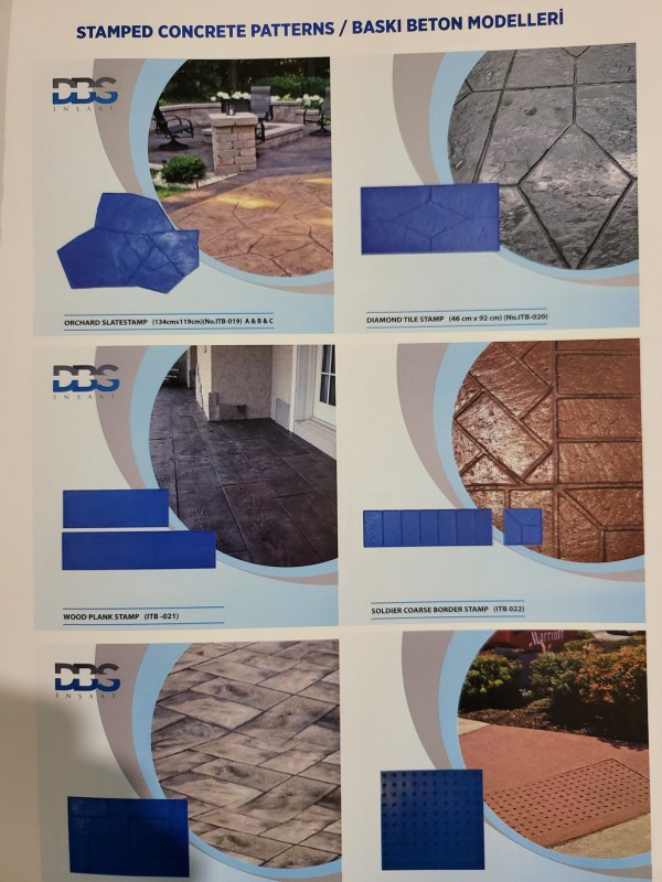 Щампован бетон за всеки дом! Избор от над 50 модела щампи и огромно разнообразие от цветове и текстури