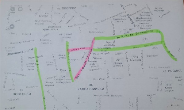 Утре ще бъдат затворени части от ул. “Иван Вазов“ и бул. “Розова долина“ за ден