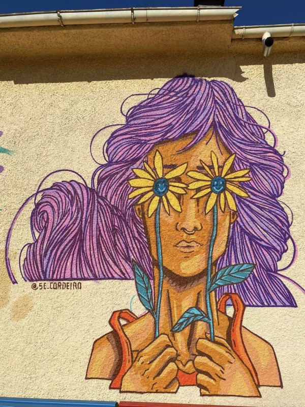 Цветен графит грейна върху една от стените на ОУ „Георги Кирков“