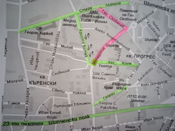 Промени в движението в Казанлък от днес: по бул. “Батенберг“, „Никола Петков“ и ул .„Македония“