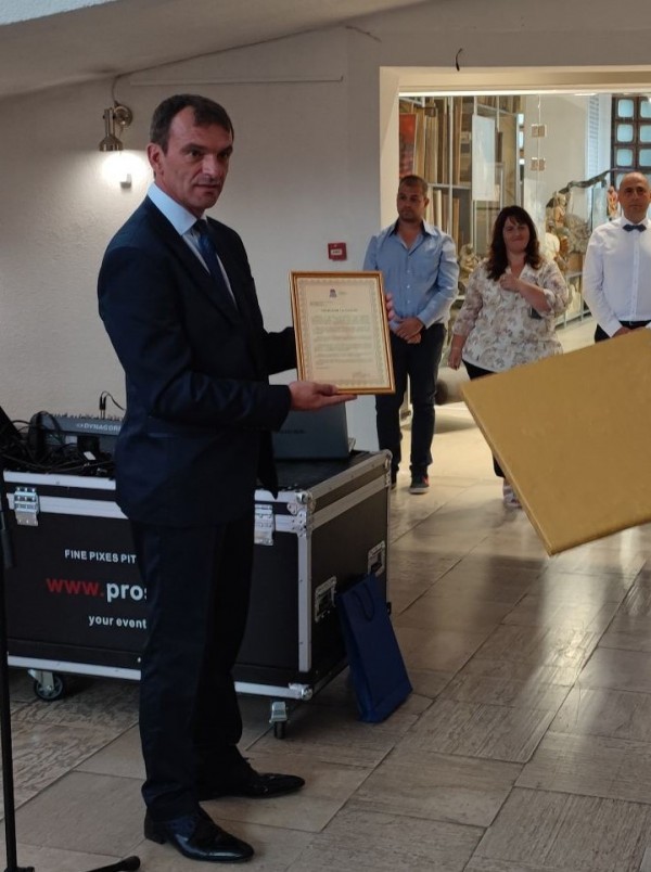 Поздравления от Община Казанлък за 60-години „М+С Хидравлик”АД